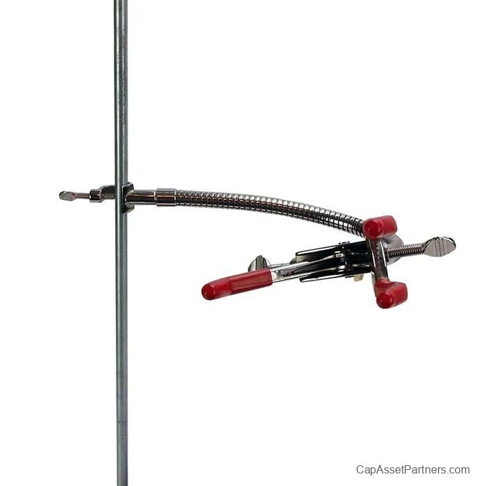United Scientific 3 Prong Clamp With Flexible Extension Rod