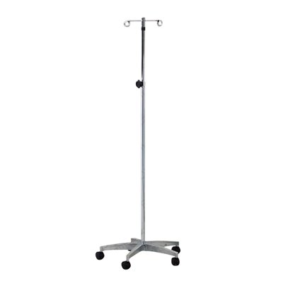 Clinton Five-Leg 2-Hook Aluminum Base IV Pole