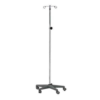 Clinton Five-Leg 2-Hook Nylon Base IV Pole