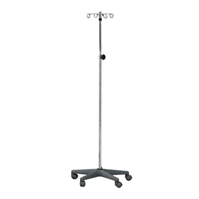 Clinton Five-Leg 4-Hook Nylon Base IV Pole
