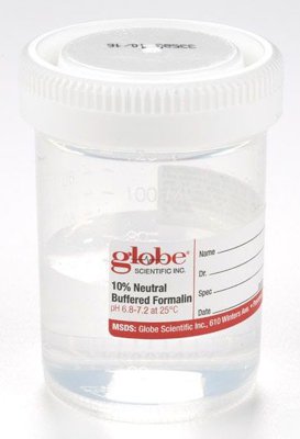 Globe Scientific Pre-Filled Click Close Containers with Hazard Labels