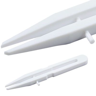 Dynalon Products PTFE Square/Sharp Tweezer Forceps, 100 - 200mm