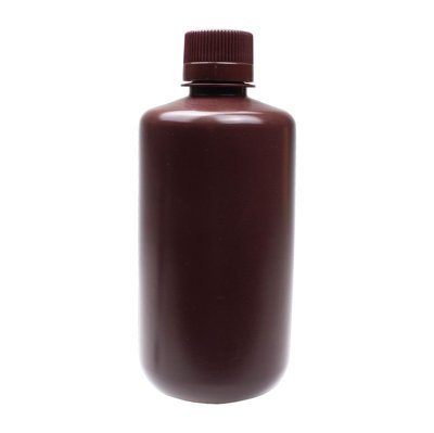 United Scientific Narrow Mouth Amber HDPE Reagent Bottles