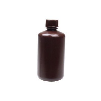 United Scientific Narrow Mouth Amber HDPE Reagent Bottles