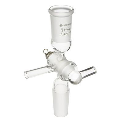 Chemglass Life Sciences Flushing Adapters through Cannula, Airfree, Schlenk