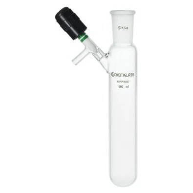 Outer-Joint, Single-Neck Reaction Tubes with Valve, Airfree, Schlenk