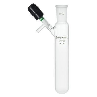 Chemglass Life Sciences Single Neck Reaction Tubes, Airfree, Schlenk