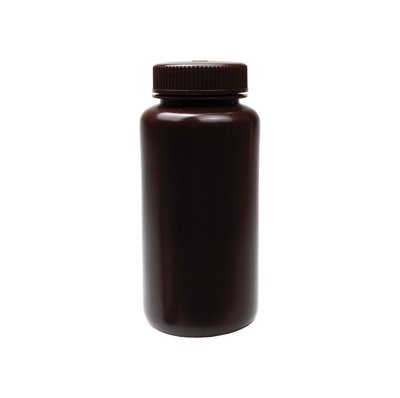 United Scientific Wide Mouth Amber HDPE Reagent Bottles