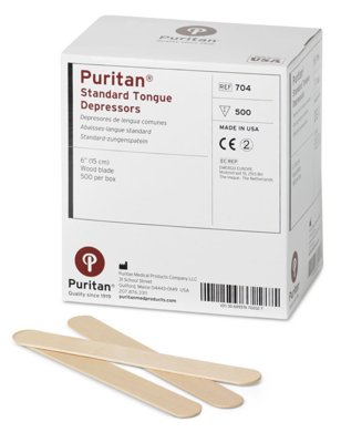 Puritan® 6" Standard Wood Tongue Depressors