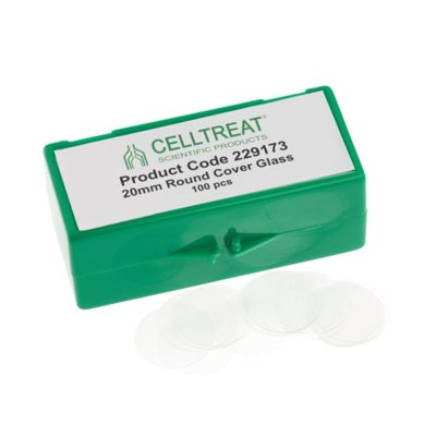 CELLTREAT Sterile Round Cover Glasses