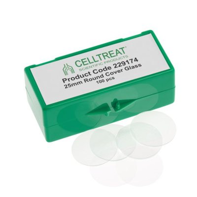 CELLTREAT Sterile Round Cover Glasses