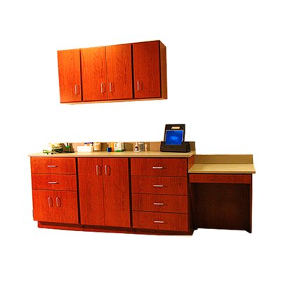 DRE Pro Cabinet Series: 6 Drawers, 4 Door Cabinet, 4 Door Wall Cabinet and Desk