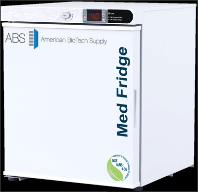 American Biotech Supply NSF Certified Solid Door Countertop Pharmacy Refrigerators