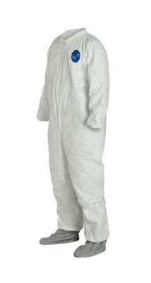 VWR International Tyvek® 400 Coveralls, Elastic Wrists and Attached Skid Resistant Boots