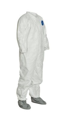 VWR International Tyvek® 400 Coveralls, Elastic Wrists and Attached Skid Resistant Boots