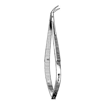 Castroviejo Corneal Scissors, Miniature, Curved Left, 4 1/4"