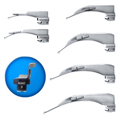 Sun-Med American Profile Conventional Illumination MacIntosh Laryngoscope Blades