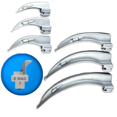 SunMed Sun-Med Conventional MacIntosh & Miller English Profile Laryngoscope Set