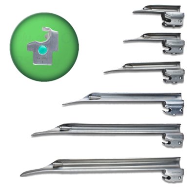 SunMed Sun-Med Fiber Optic MacIntosh & Miller "G" Profile Laryngoscope Set